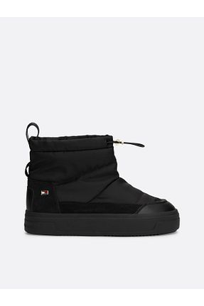 بوت / نیم بوت مشکی زنانه چرم مصنوعی Tommy Hilfiger - کد 866986787