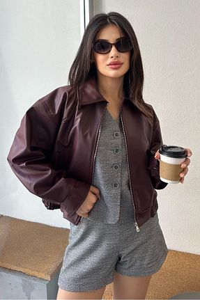 کت زرشکی مردانه Bomber moda armanc - کد 928009870