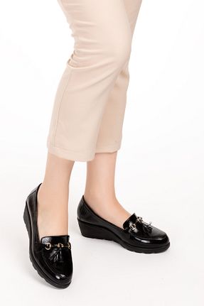 کفش کژوال مشکی زنانه چرم خالص Elile Shoes - کد 139989361