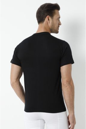 تی شرت مشکی مردانه اسلیم فیت یقه خدمه 6