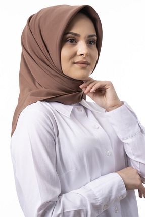 روسری قهوه ای پلی استر trendbona - کد 144409524