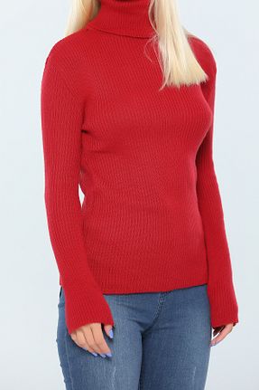 پلیور قرمز زنانه ساده Butik Şımarık - کد 144664685