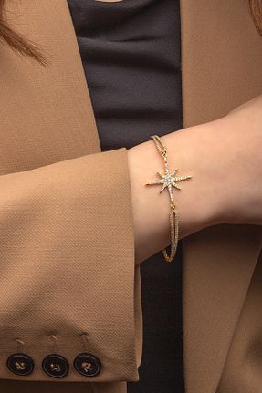 دستبند نقره طلائی زنانه 925 عیار Miavi Silver - کد 142549052