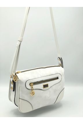 کیف دوشی سفید زنانه چرم مصنوعی کد 143390209