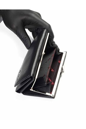 کیف پول مشکی زنانه ابعاد بزرگ Aka Deri - کد 143599460