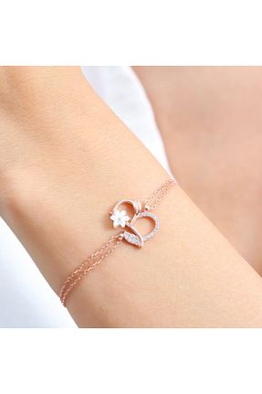 دستبند نقره طلائی زنانه 925 عیار Mia Vento - کد 144275844
