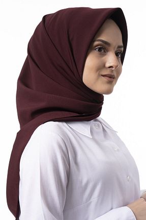 روسری زرشکی پلی استر trendbona - کد 144407376