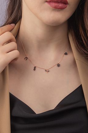 گردنبند نقره صورتی زنانه 925 عیار Miavi Silver - کد 142602118