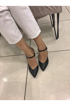 کفش استایلیتو مشکی پاشنه تخت Elegant Ayakkabı - کد 142774372