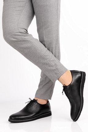 کفش کلاسیک مشکی مردانه چرم خالص depderi - کد 142825112