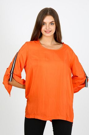 بلوز نارنجی زنانه یقه بالرین ALEXANDERGARDI - کد 143778590