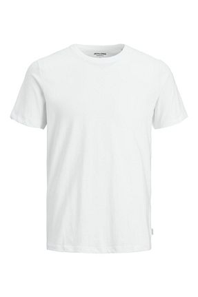 تیشرت سفید مردانه یقه دوچرخه Jack & Jones - کد 144552753