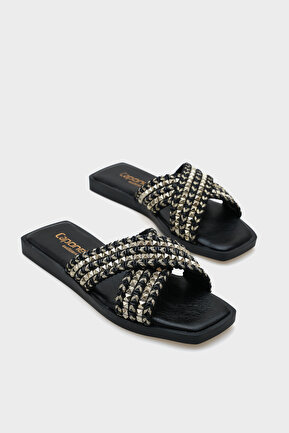 دمپائی مشکی زنانه پاشنه کوتاه (1 - 4 سانتی متر) Capone Outfitters - کد 920767162