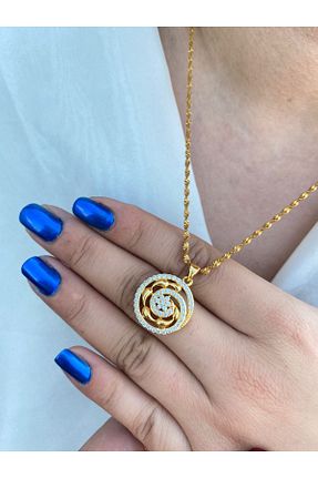 گردنبند استیل ( فولاد ) طلائی زنانه روکش طلا barisiva gold - کد 145286951
