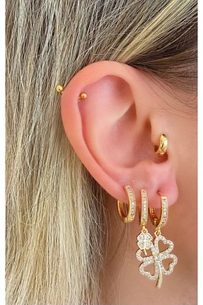 گوشواره جواهر طلائی Markiz Takı - کد 145621610