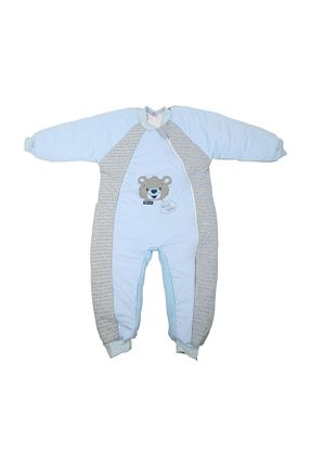 سرهمی خواب آبی بچه گانه پنبه ای ÖZLEM BEBE - کد 37562274