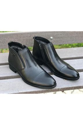 بوت / نیم بوت مشکی مردانه چرم خالص çelikler - کد 54885277