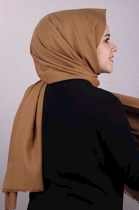 شال قهوه ای زنانه پلی استر PİRAMİT - کد 55061721