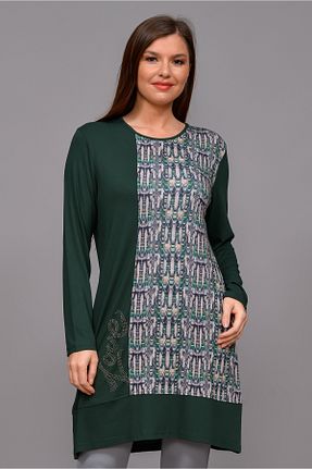 تونیک سایز بزرگ سبز زنانه تریکو TUSSE - کد 55273565