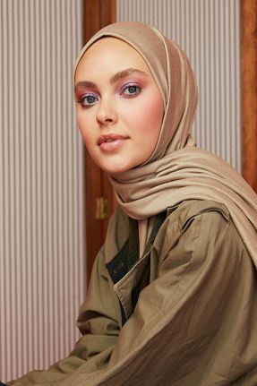 شال قهوه ای زنانه ویسکون Aslı Gold - کد 55826433