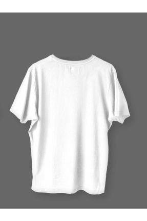 تی شرت سفید زنانه اورسایز یقه گرد تکی کد 148382204