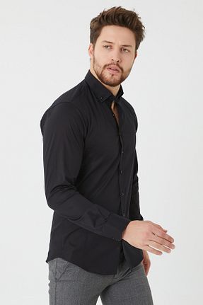 پیراهن مشکی مردانه اسلیم فیت Pietra Paul - کد 69159412