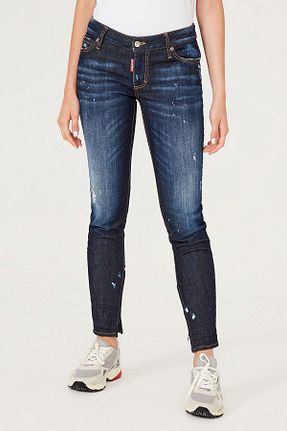 شلوار جین سرمه ای زنانه رگولار DSquared2 - کد 135835737
