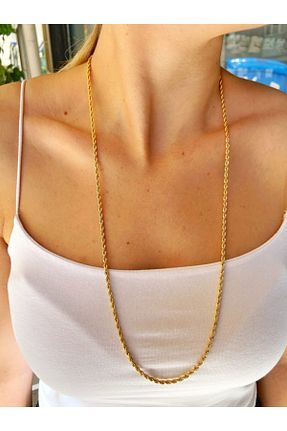 گردنبند جواهر طلائی زنانه استیل ضد زنگ HZ accessories - کد 147748137