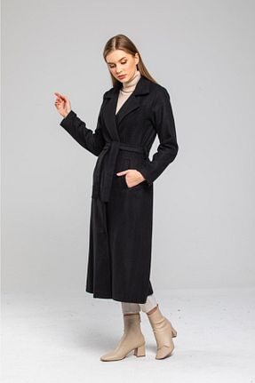 پالتو پشمی مشکی زنانه رگولار CNG MODA - کد 70099003