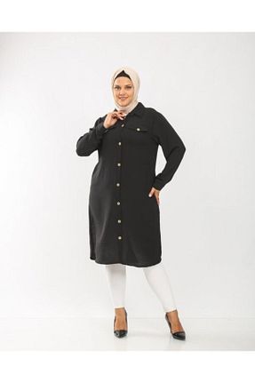 تونیک سایز بزرگ مشکی زنانه بافتنی Modakenti - کد 148332573