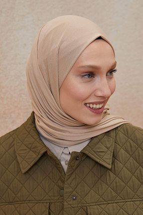 شال بژ زنانه پنبه ای ltmodascarf - کد 148383411