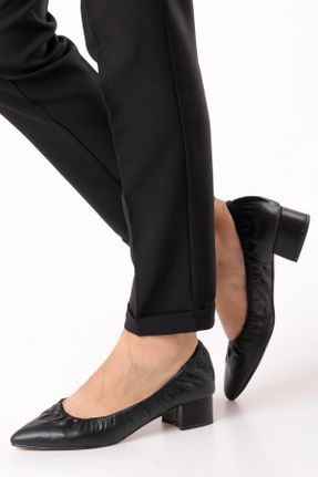 کفش مجلسی مشکی زنانه چرم مصنوعی پاشنه متوسط ( 5 - 9 cm ) پاشنه ضخیم کد 128367842