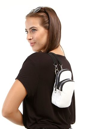 کیف دوشی سفید زنانه چرم مصنوعی Güce - کد 148412325
