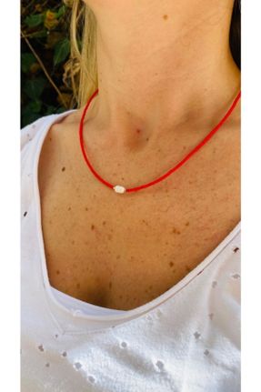 گردنبند جواهر قرمز زنانه کد 147871188