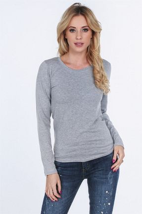 بلوز طوسی زنانه ساده fasardi - کد 148414495