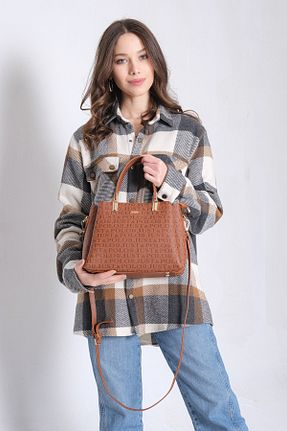 کیف دوشی قهوه ای زنانه چرم مصنوعی Just Polo - کد 149377385