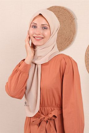 روسری بژ پنبه ای Silk Home - کد 121280983
