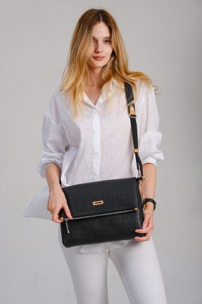 کیف دوشی مشکی زنانه چرم مصنوعی Just Polo - کد 149948720