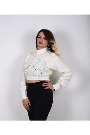 پلیور سفید زنانه ساده retro butik - کد 150108199