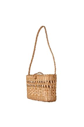 کیف ساحلی خاکی زنانه حصیر sisa.art - کد 150634780