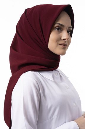 روسری زرشکی پلی استر trendbona - کد 150683770