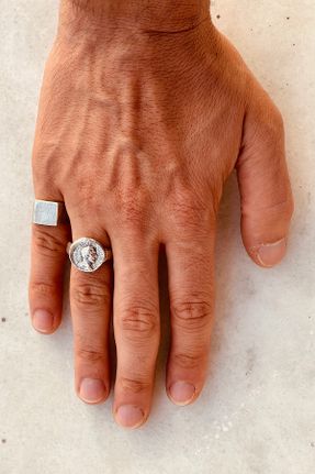 انگشتر جواهر زنانه روکش نقره کد 100290107