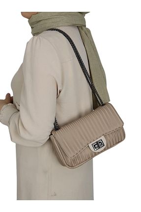 کیف دوشی بژ زنانه چرم مصنوعی Nas Bag - کد 151365057