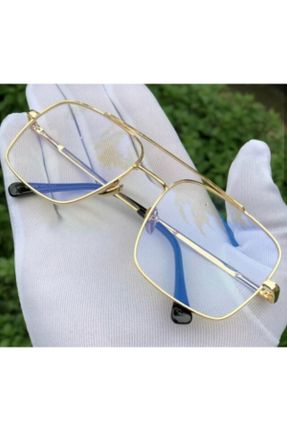 عینک محافظ نور آبی طلائی زنانه 50 مات UV400 کد 151409561