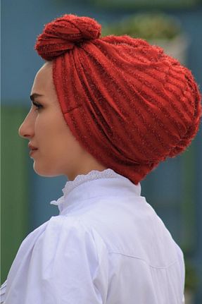 کلاه شنای حجاب زرشکی زنانه Amisos Bone Şal Hazır Tesettür Giyim - کد 151454545