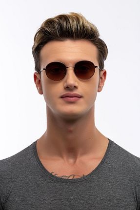 عینک آفتابی قهوه ای مردانه UV400 GHIA - کد 103664178