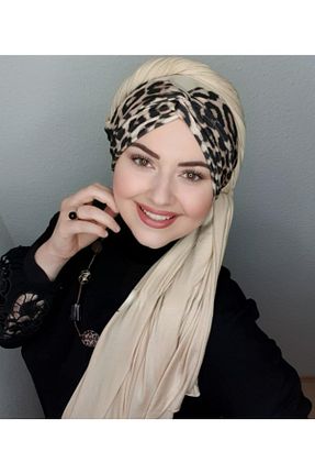 شال بژ زنانه پنبه ای Differenza - کد 149799872