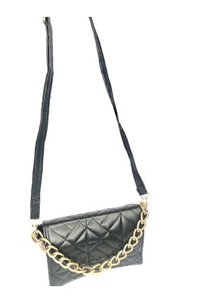 کیف دوشی مشکی زنانه چرم مصنوعی truvabags - کد 147043577