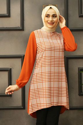 تونیک حجاب نارنجی زنانه ویسکون Feiza Collection - کد 151097322