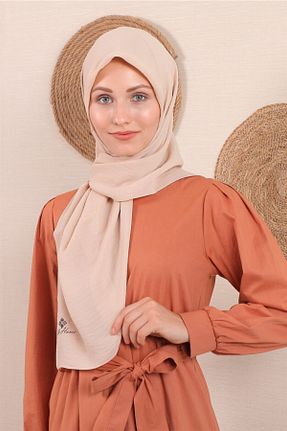 روسری بژ پنبه ای Silk Home - کد 121280983
